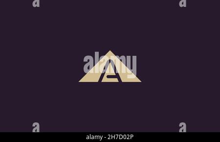 letter A minimal triangle logo vector for illustration use Stock Vector