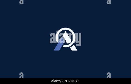 letter A minimal logo with circle vector for illustration use Stock Vector