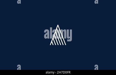 letter A minimal line art vector for illustration use Stock Vector