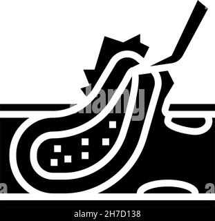 carotid endarterectomy glyph icon vector illustration Stock Vector