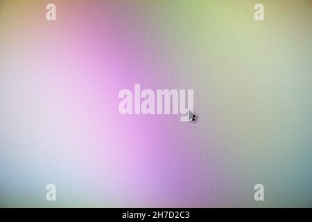 Mouse cursor on LCD RGB matrix of display, macro shot Stock Photo