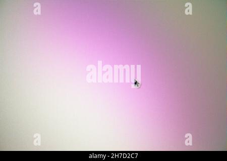 Mouse cursor on matrix of display, close up macro shot Stock Photo
