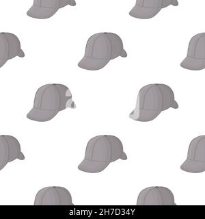 Color pattern hats sherlock holmes, beautiful caps in white background. Caps pattern consisting of collection hats sherlock holmes for wearing. Patter Stock Vector