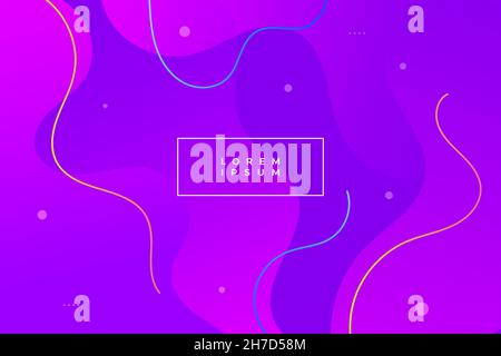 Wavy geometric background. Trendy gradient color shapes composition. Eps10 vector. Stock Vector