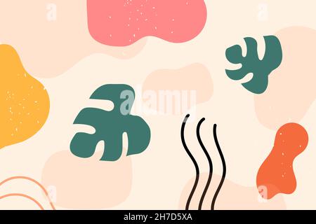 Abstract backgrounds. Hand drawn various shapes and doodle objects. Vector Illustration Stock Vector