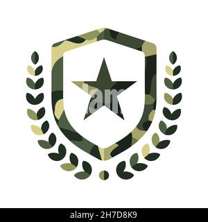 Vector Military Icon. Symbol for your web site design, logo, app, UI. Isolated on white background Stock Vector