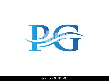 Creative PG letter with luxury concept. Modern PG Logo Design for business and company identity Stock Vector