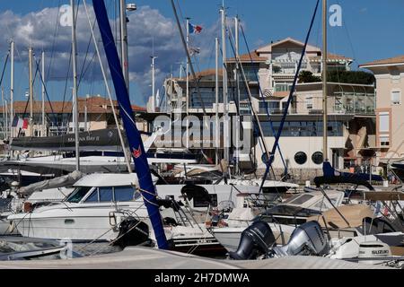 the busy Port Fréjus ,Frejús, Var department, Provence-Alpes-Côte d'Azur region ,France