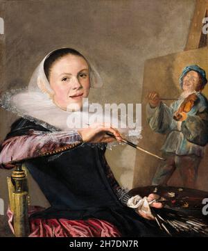 Judith Leyster (1609-1660), Self Portrait painting - Dutch Golden Age painter, circa 1630 Stock Photo