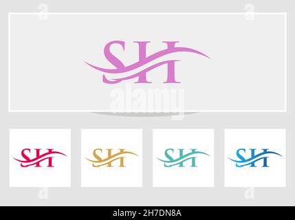 Initial Circle SH Letter Logo Design Vector Template. Abstract Letter SH  Logo Design Stock Vector - Illustration of font, consulting: 206634946