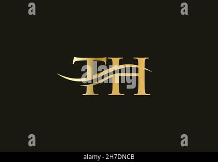 Modern TH Logo Design for business and company identity. Creative TH letter with luxury concept Stock Vector