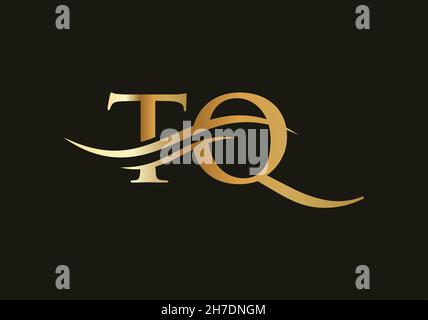 TQ Letter Linked Logo for business and company identity. Initial Letter TQ Logo Vector Template Stock Vector