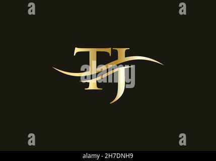 TJ letter logo. Initial TJ letter business logo design vector template Stock Vector