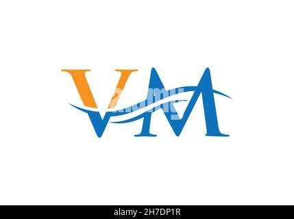 Creative Letter VM Logo Vector Template With gold and Silver Color. VM Logo  Design Stock Vector Image & Art - Alamy