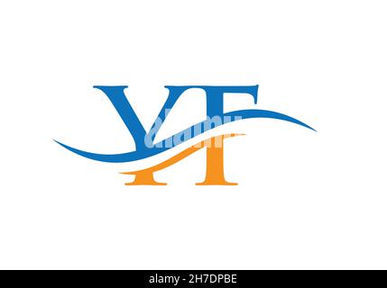 YF Letter Linked Logo for business and company identity. Initial Letter YF Logo Vector Template Stock Vector