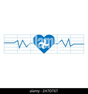 Health line icon. Simple style medical poster background symbol. Logo design element. T-shirt printing. Vector for sticker. Stock Vector