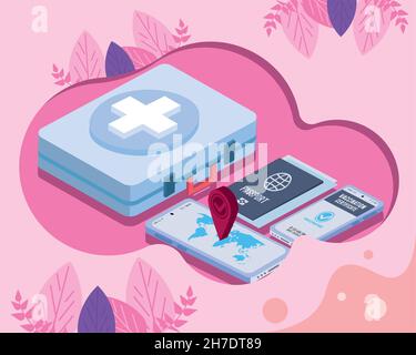 covid19 vaccine campaign Stock Vector