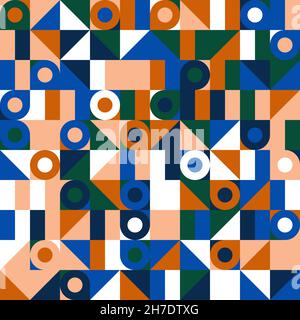 Geometric pattern backdrop. Cool colorful trendy design Stock Vector