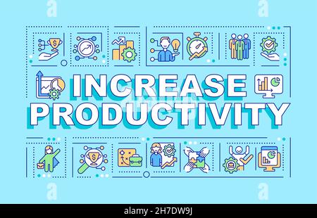 Increase productivity word concepts banner Stock Vector