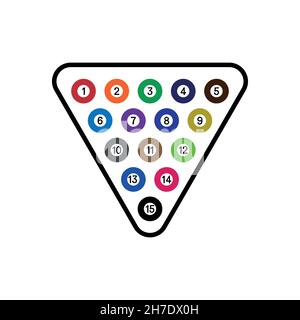 Billiard flat icon. Board game symbol. Logo design element Stock Vector