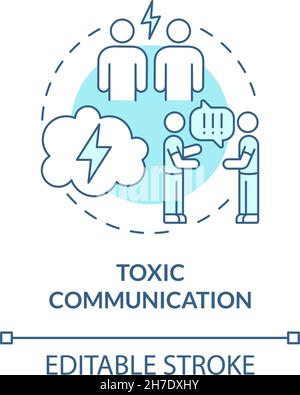 Hostile communication concept icon Stock Vector