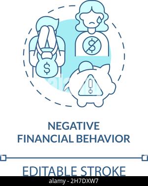 Financial abuse concept icon Stock Vector