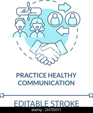 Try healthy communication concept icon Stock Vector