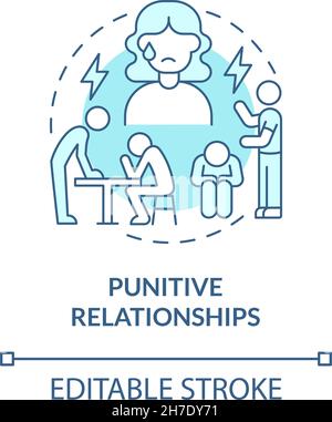Punitive partner concept icon Stock Vector