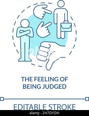 Judgement feeling concept icon Stock Vector