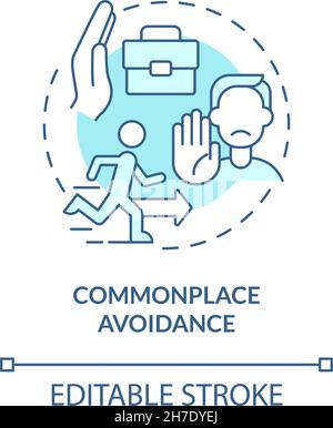 Workplace avoidance concept icon Stock Vector