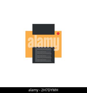 Print icon. Office equipment symbol. Advertising sign. Logo design element Stock Vector