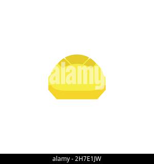Builder helmet flat icon. Protective Hat symbol. Logo design elemet Stock Vector