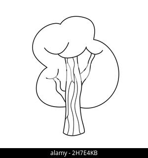 Summer Tree Colour In Simple coloring page. Summer Tree to be colored. Coloring book to ...