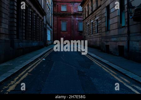 Between buildings, Glasgow Stock Photo