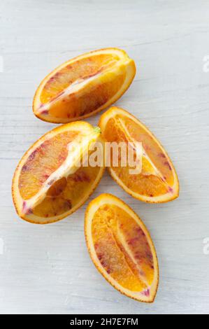 Blood orange wedges Stock Photo