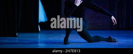 Closeup of classical ballet male dancer Stock Photo