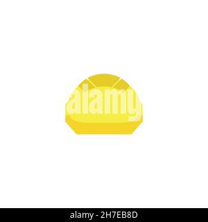 Builder helmet flat icon. Protective Hat symbol. Logo design element Stock Vector