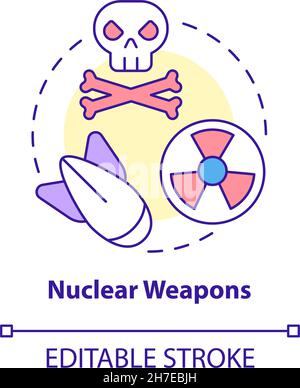 Nuclear weapons concept icon Stock Vector