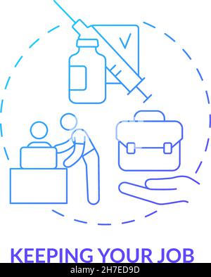 Keeping job blue gradient concept icon Stock Vector