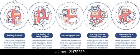 Hostile working environment vector infographic template Stock Vector