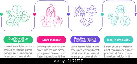 Individual therapy vector infographic template Stock Vector