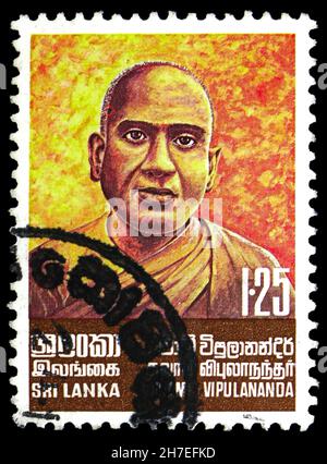 SRI LANKA - CIRCA 1979: a stamp printed in Sri Lanka shows Parliament ...