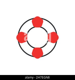 Lifebuoy icon. Life preserver Symbol. Logo design element Stock Vector