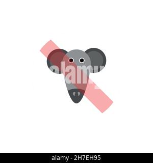 No rats icon. Rodent spraying company symbol. Logo design element Stock Vector
