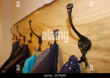 Old metal coat rack, vintage decoration detail Stock Photo - Alamy