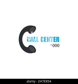 Call center icon. Support service symbol. Logo design element Stock Vector