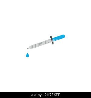 Dropper icon. Pipette tool symbol. Lap equipment sign. Logo design element. Stock Vector