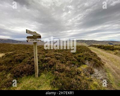 The Minister's Path, Angus Glens, Scotland. Stock Photo