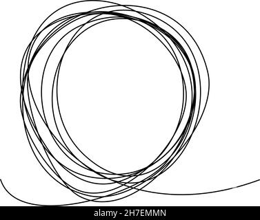 Clew ball of thread. Continuous one line drawing vector illustration ...