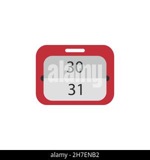 Calendar flat icon. Event date symbol. Logo design element Stock Vector
